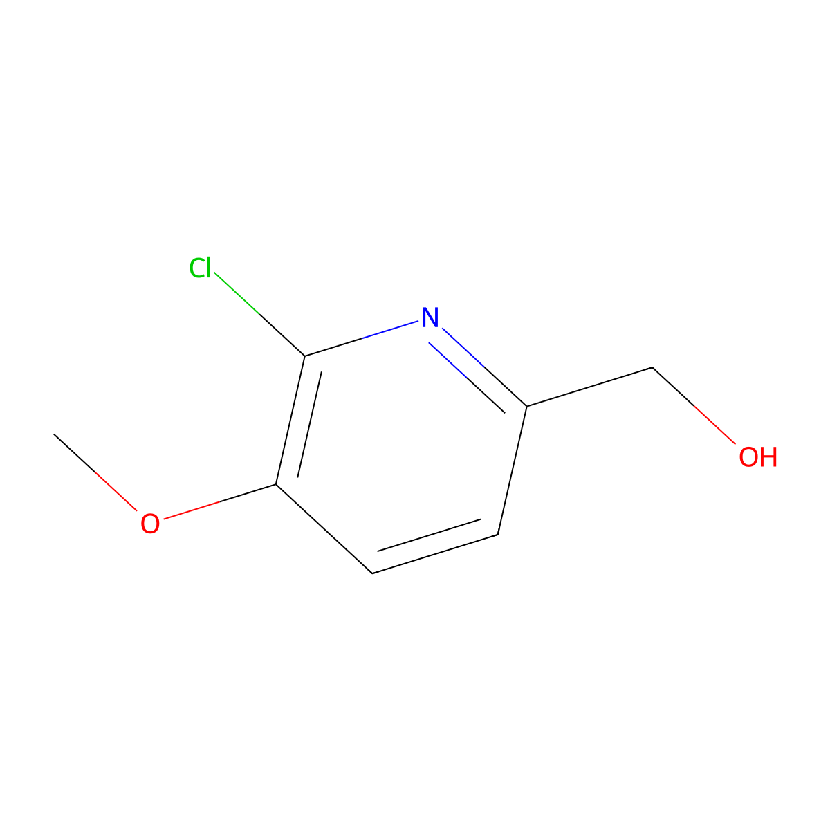 (6-Chloro-5-methoxy-pyridin-2-yl)-methanol molecular structure, CAS 1227602-31-4