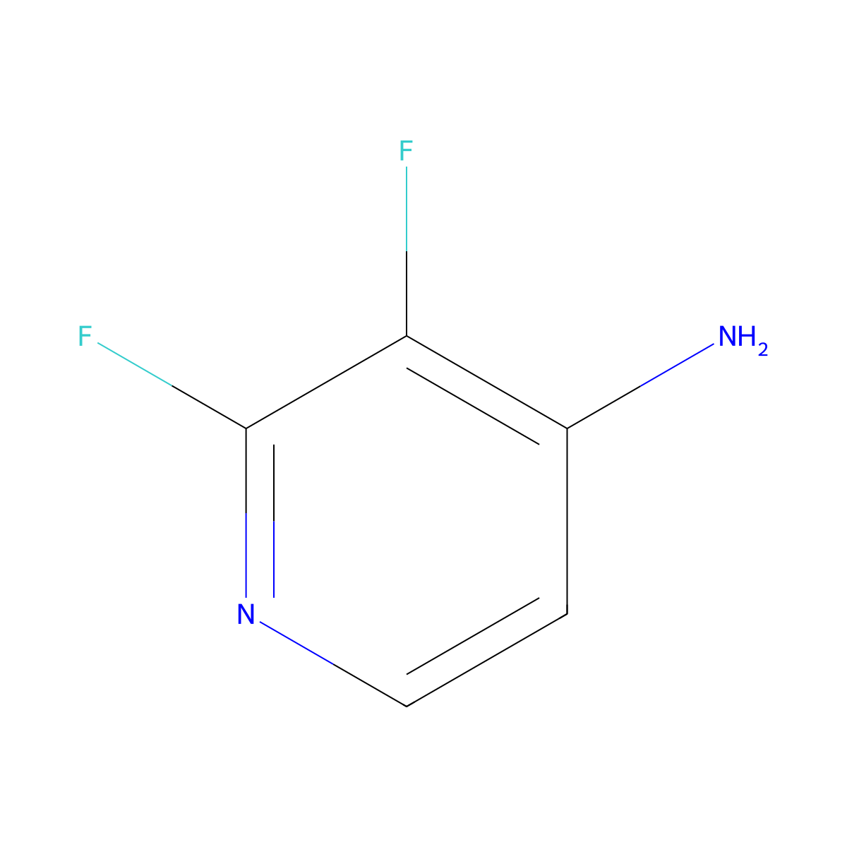2,3-Difluoropyridin-4-amine molecular structure, CAS 1227602-34-7