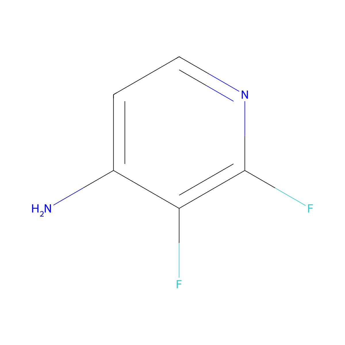 2,3-Difluoropyridin-4-amine molecular structure, CAS 1227602-34-7