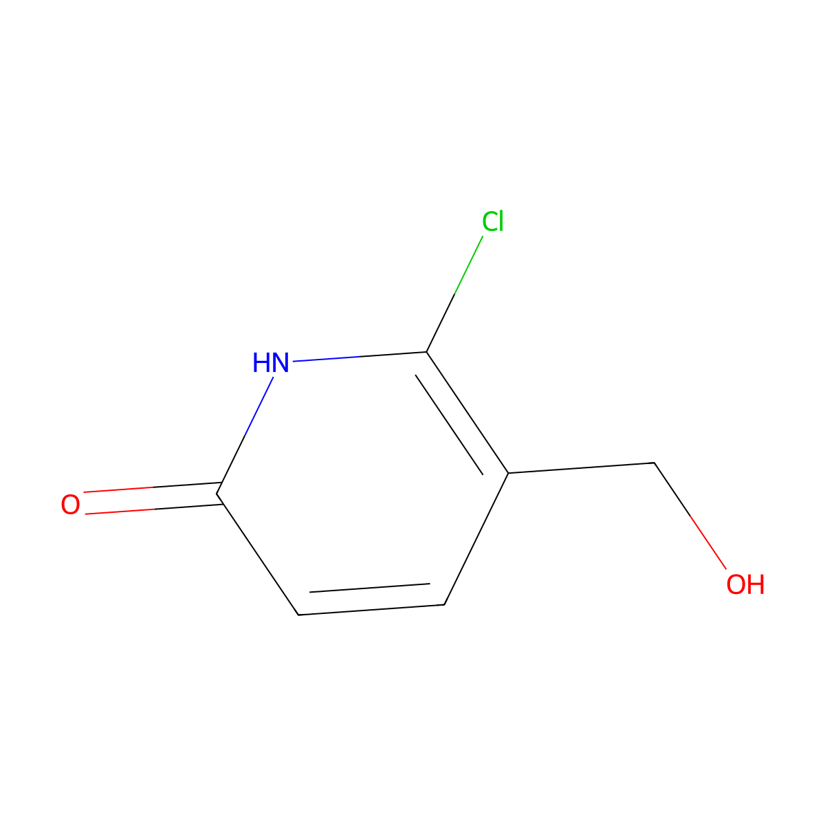 6-Chloro-5-(hydroxymethyl)pyridin-2-ol molecular structure, CAS 1227602-36-9