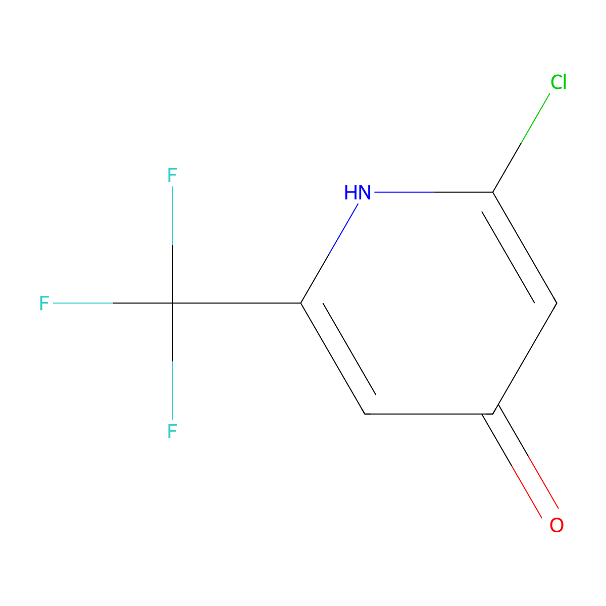 2-Chloro-6-(trifluoromethyl)pyridin-4-ol molecular structure, CAS 1227602-42-7