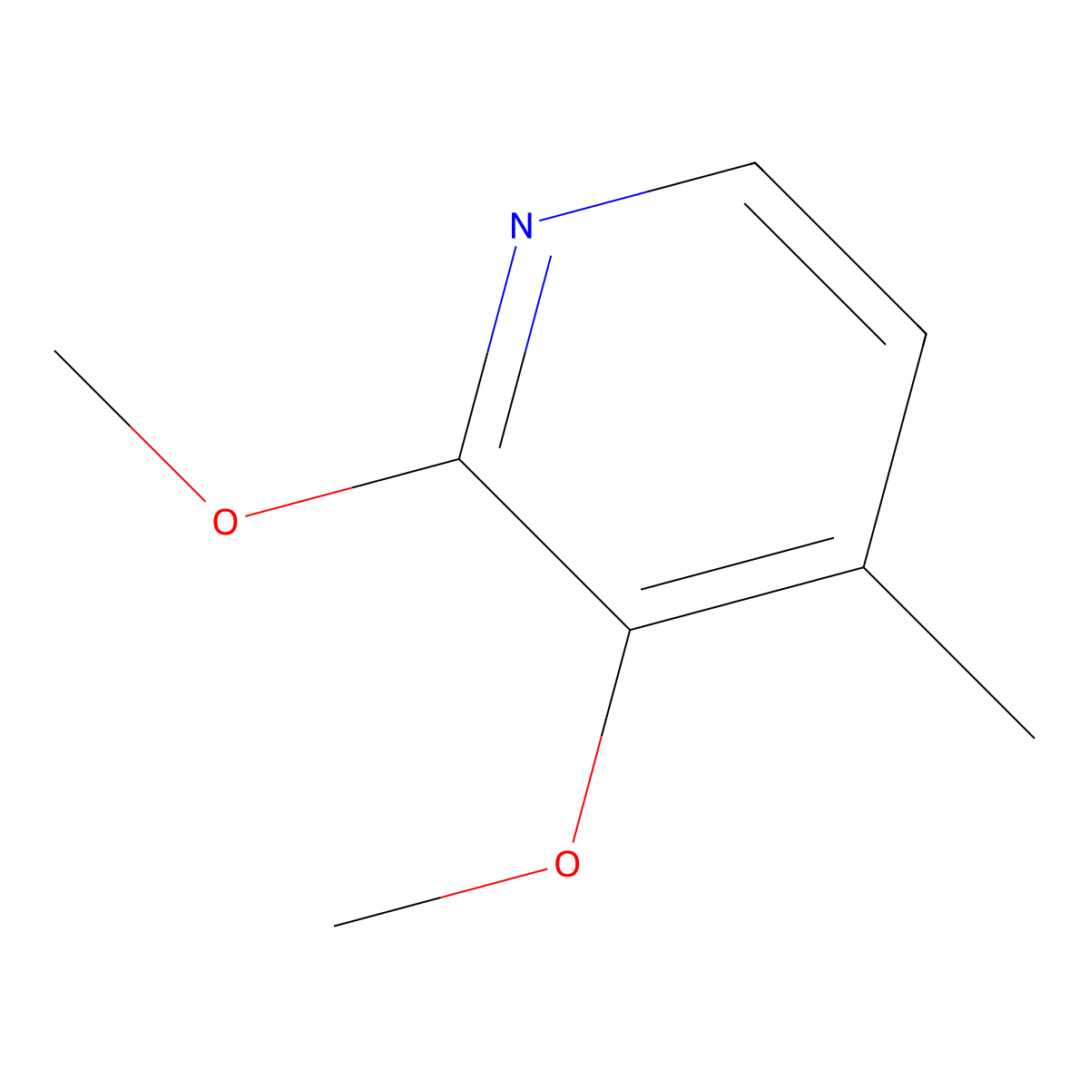 2,3-Dimethoxy-4-methylpyridine molecular structure, CAS 1227602-44-9