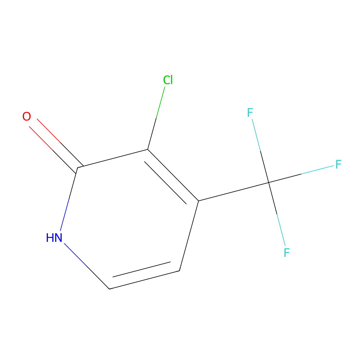 3-Chloro-2-hydroxy-4-(trifluoromethyl)pyridine molecular structure, CAS 1227602-53-0