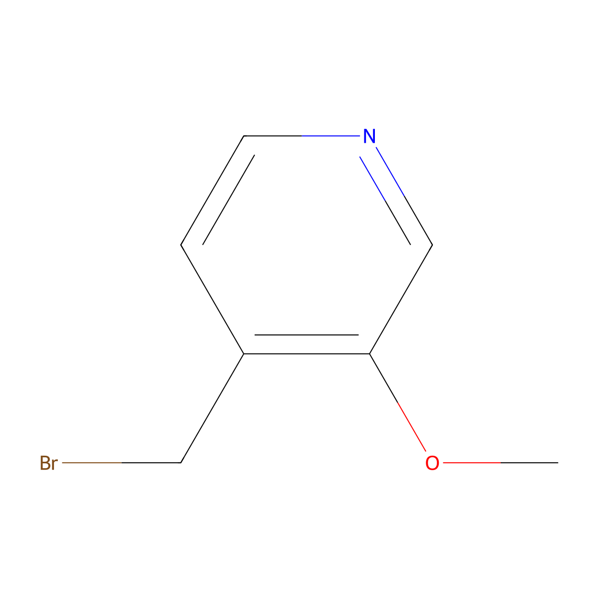 4-(Bromomethyl)-3-methoxypyridine molecular structure, CAS 1227602-57-4