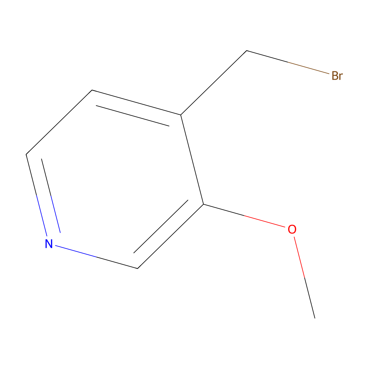 4-(Bromomethyl)-3-methoxypyridine molecular structure, CAS 1227602-57-4