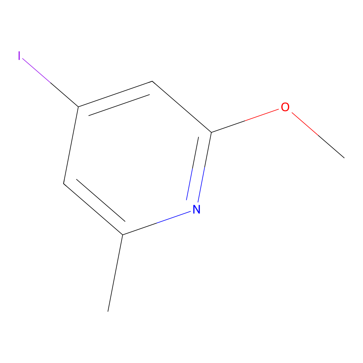 4-Iodo-2-methoxy-6-methylpyridine molecular structure, CAS 1227602-59-6
