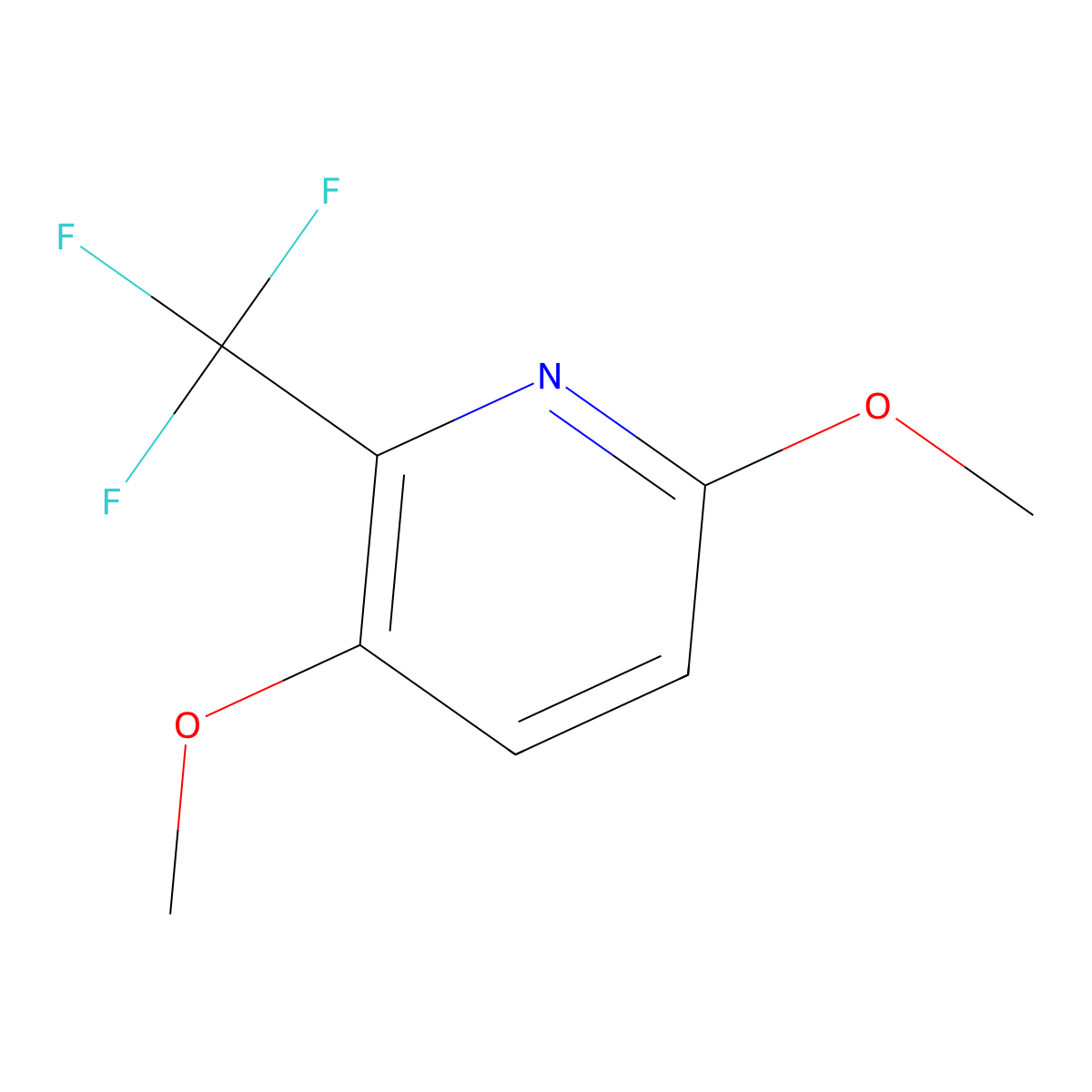 3,6-Dimethoxy-2-(trifluoromethyl)pyridine molecular structure, CAS 1227602-60-9