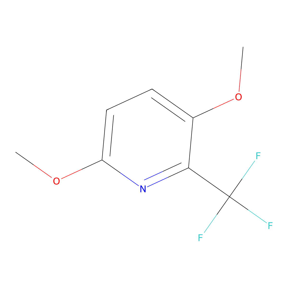 3,6-Dimethoxy-2-(trifluoromethyl)pyridine molecular structure, CAS 1227602-60-9