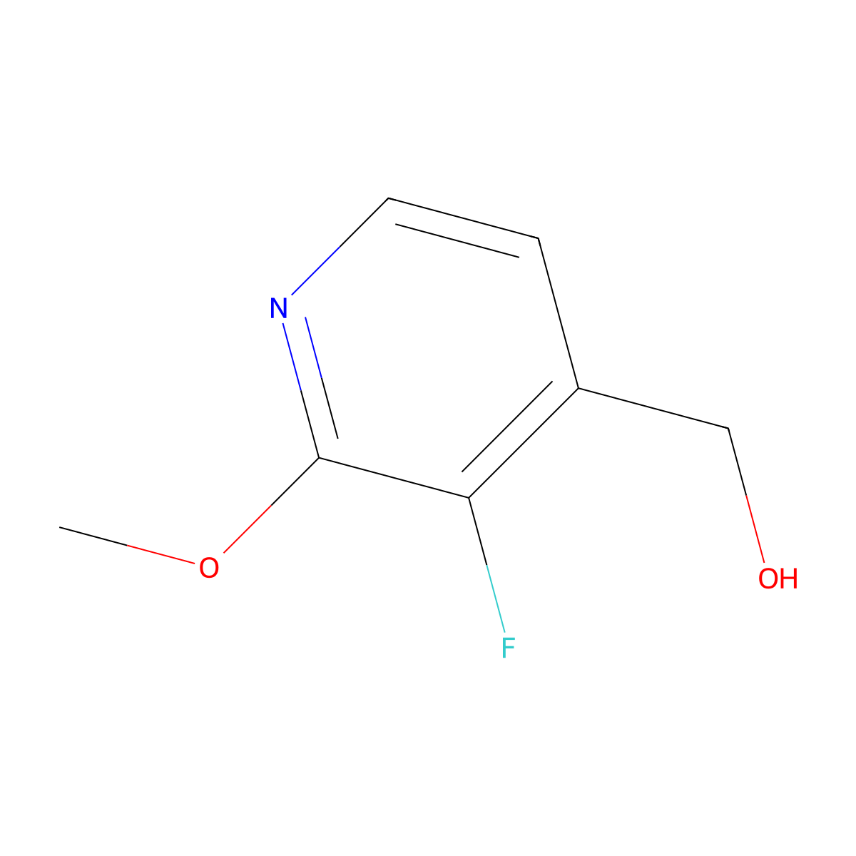 (3-Fluoro-2-methoxypyridin-4-yl)methanol molecular structure, CAS 1227602-69-8