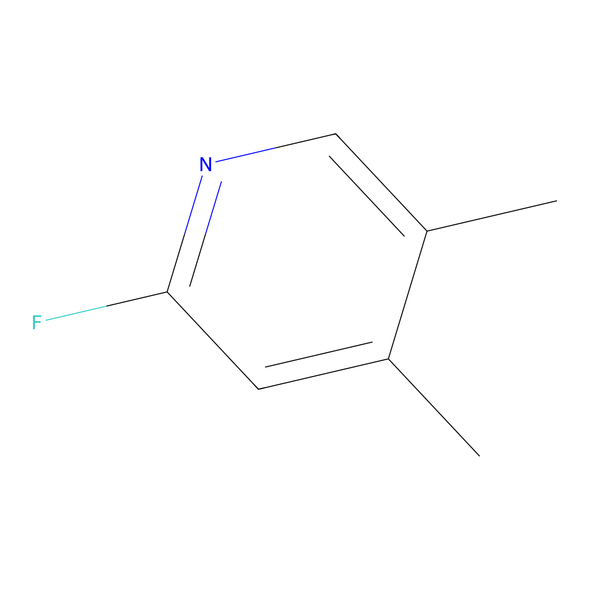 2-Fluoro-4,5-dimethylpyridine molecular structure, CAS 1227602-71-2