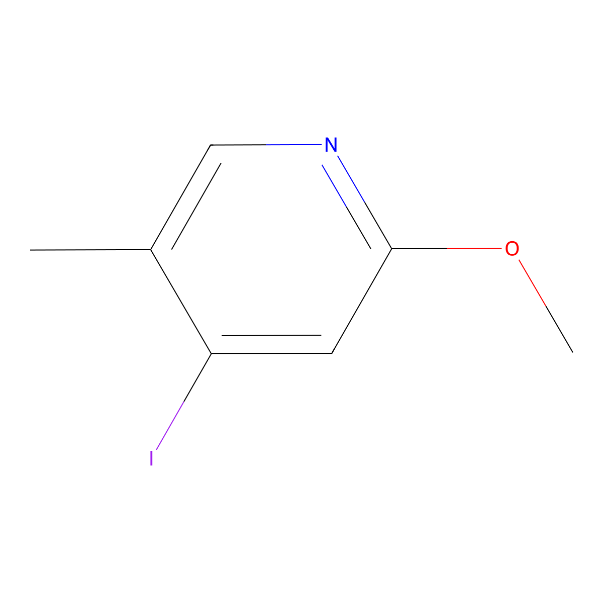 4-Iodo-2-methoxy-5-methylpyridine molecular structure, CAS 1227602-73-4