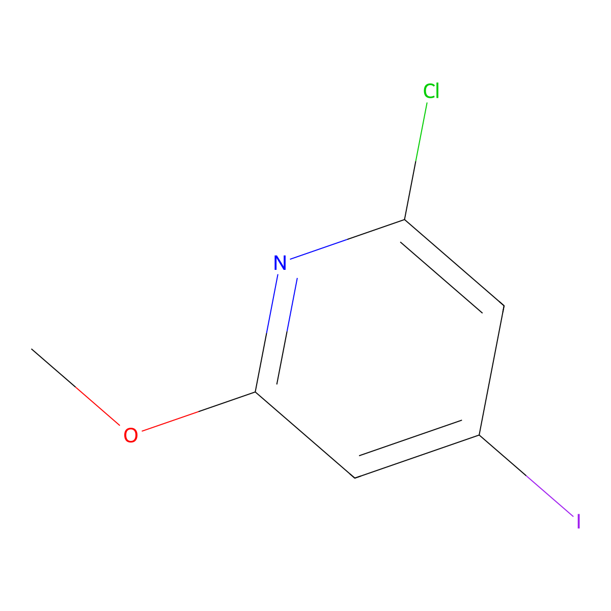 2-Chloro-4-iodo-6-methoxypyridine molecular structure, CAS 1227602-76-7