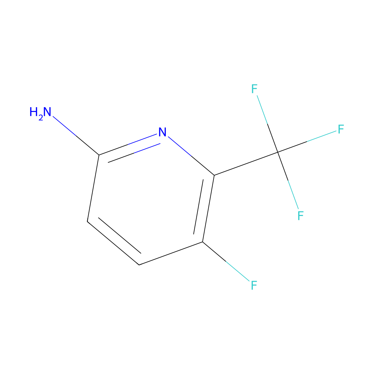 6-Amino-3-fluoro-2-(trifluoromethyl)pyridine molecular structure, CAS 1227602-80-3
