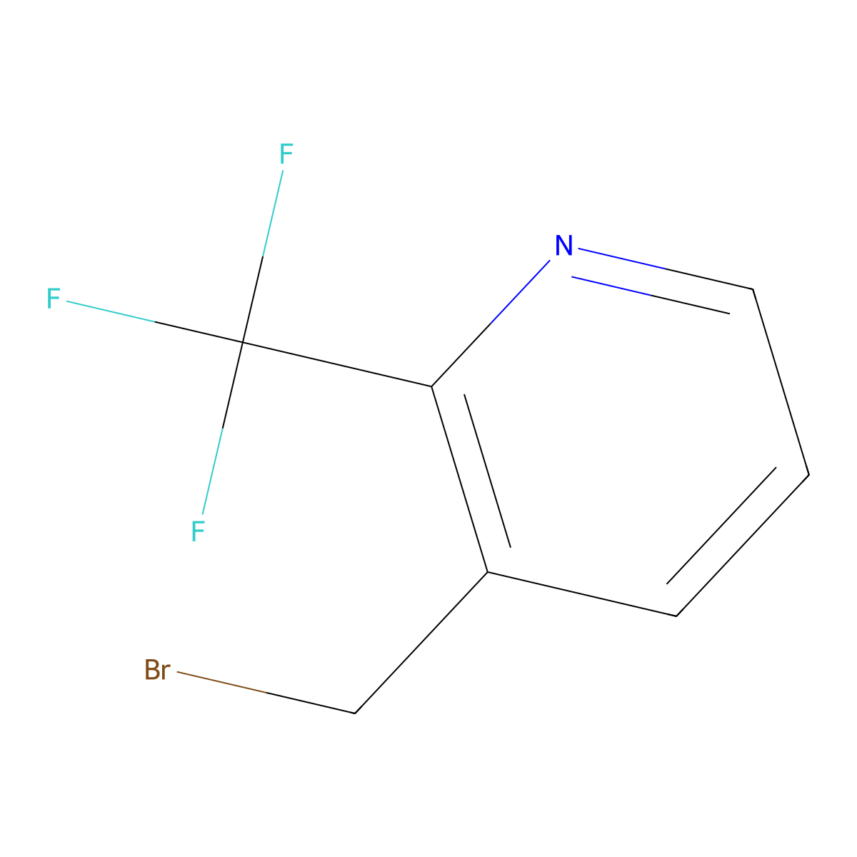 3-(Bromomethyl)-2-(trifluoromethyl)pyridine molecular structure, CAS 1227602-81-4