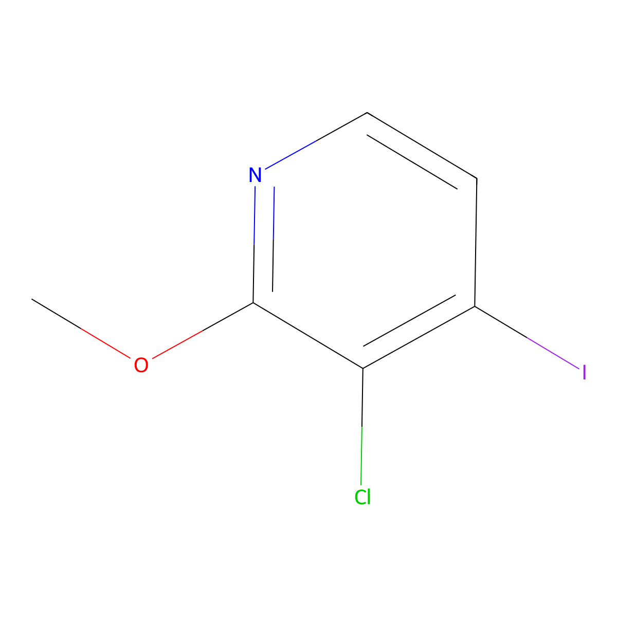 3-Chloro-4-iodo-2-methoxypyridine molecular structure, CAS 1227603-07-7