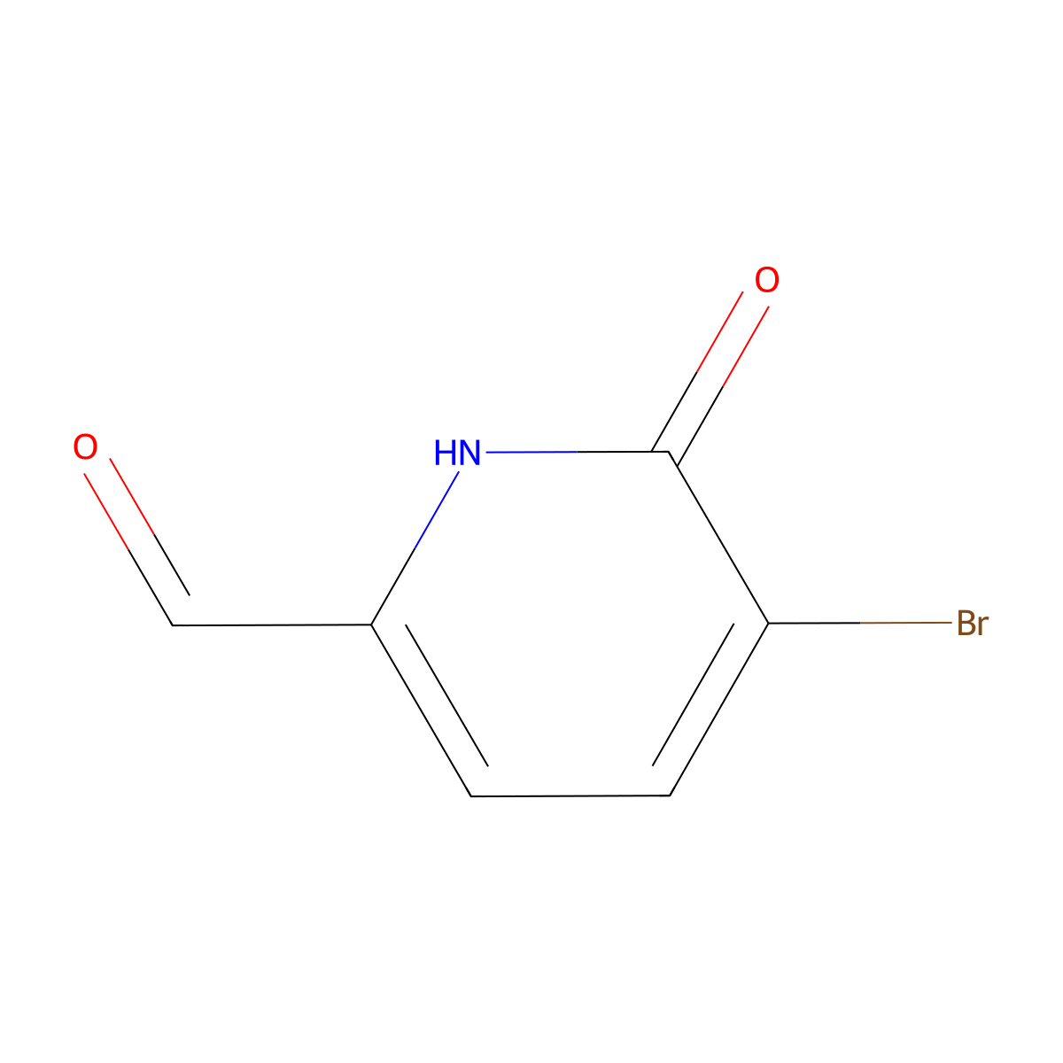 5-Bromo-6-hydroxypicolinaldehyde molecular structure, CAS 1227603-30-6