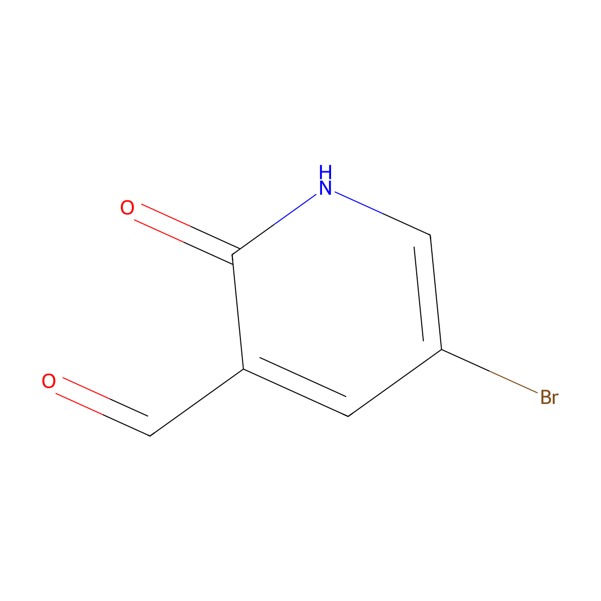 5-Bromo-2-hydroxypyridine-3-carbaldehyde molecular structure, CAS 1227603-42-0