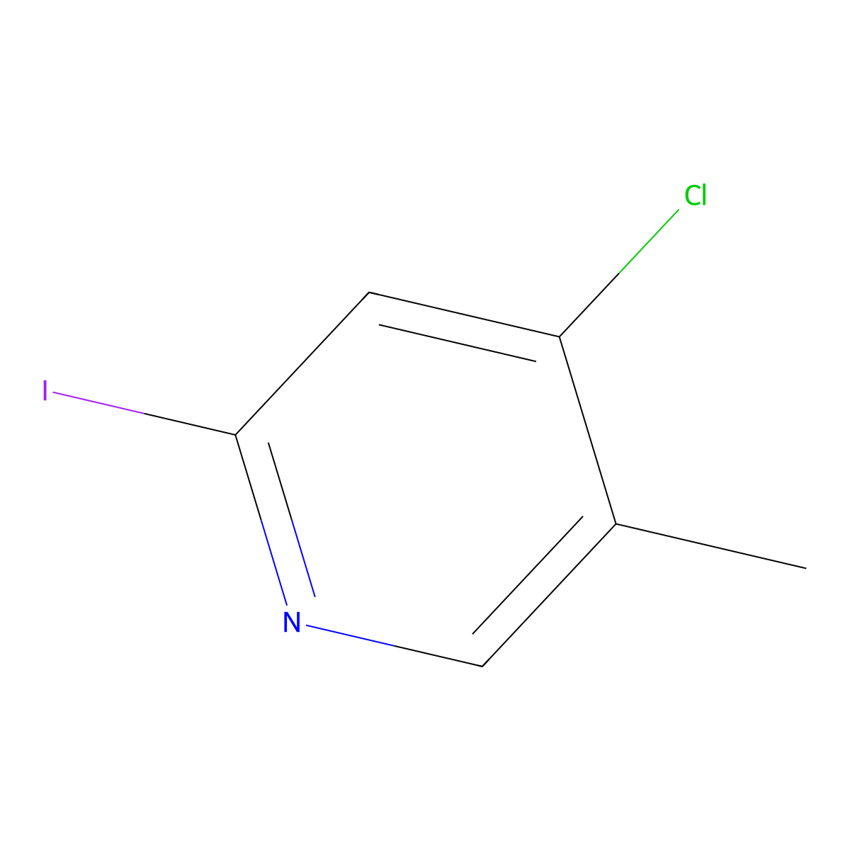 4-Chloro-2-iodo-5-methylpyridine molecular structure, CAS 1227603-43-1
