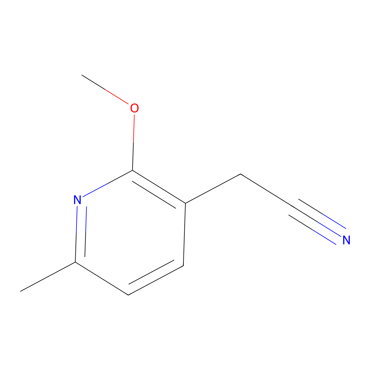 2-(2-Methoxy-6-methylpyridin-3-yl)acetonitrile molecular structure, CAS 1227603-45-3