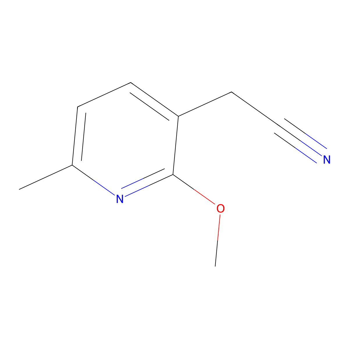2-(2-Methoxy-6-methylpyridin-3-yl)acetonitrile molecular structure, CAS 1227603-45-3