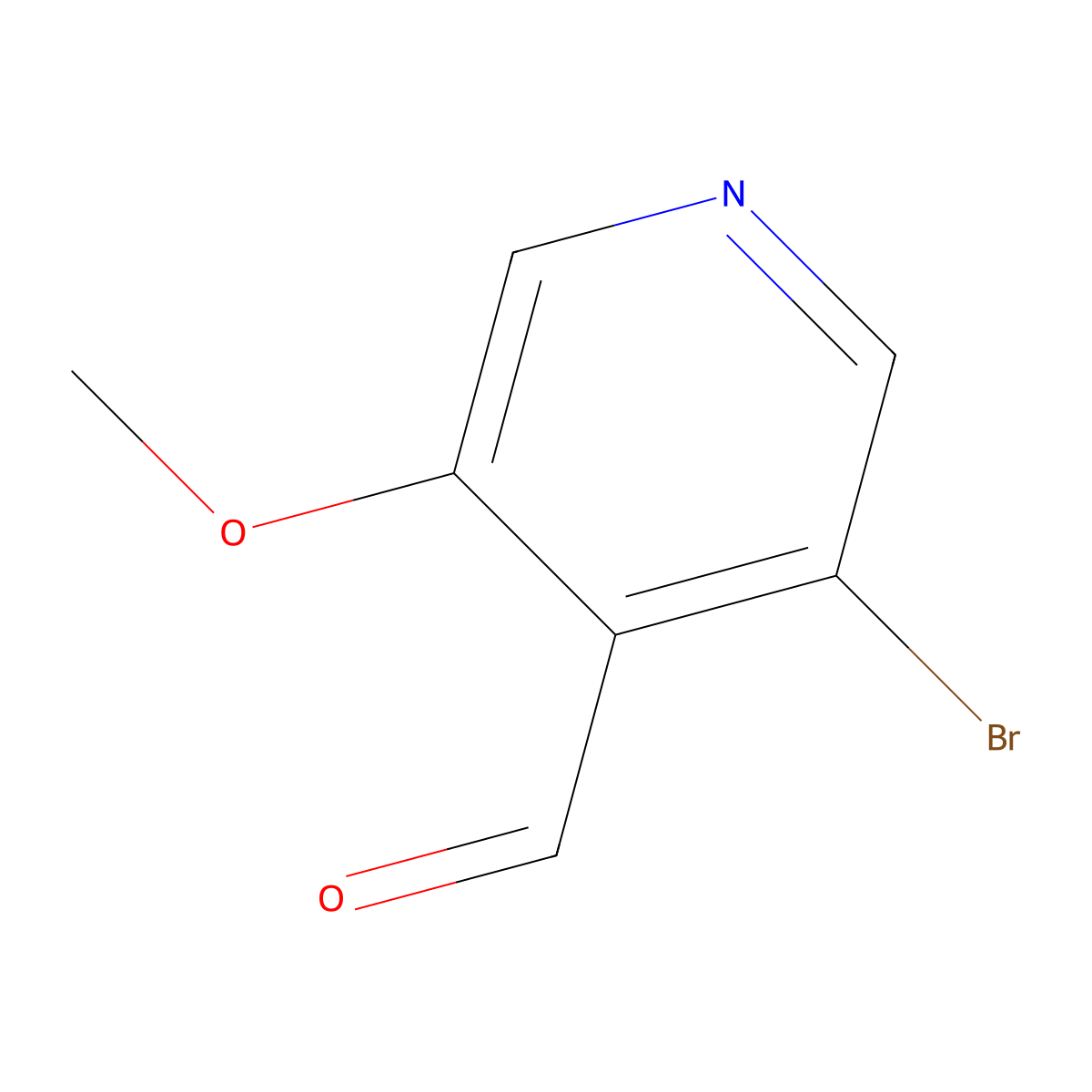 3-Bromo-5-methoxyisonicotinaldehyde molecular structure, CAS 1227603-64-6