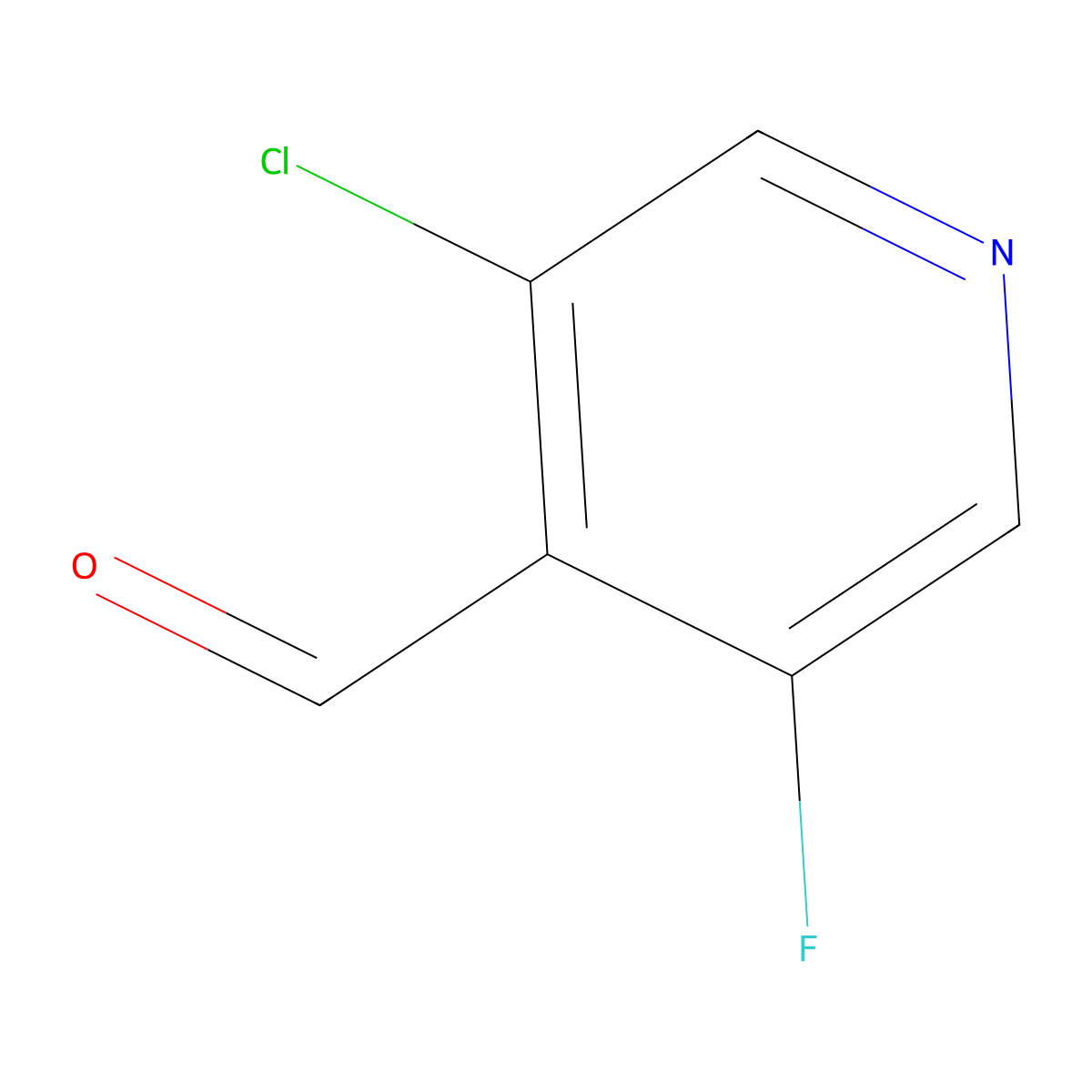3-Chloro-5-fluoroisonicotinaldehyde molecular structure, CAS 1227603-79-3