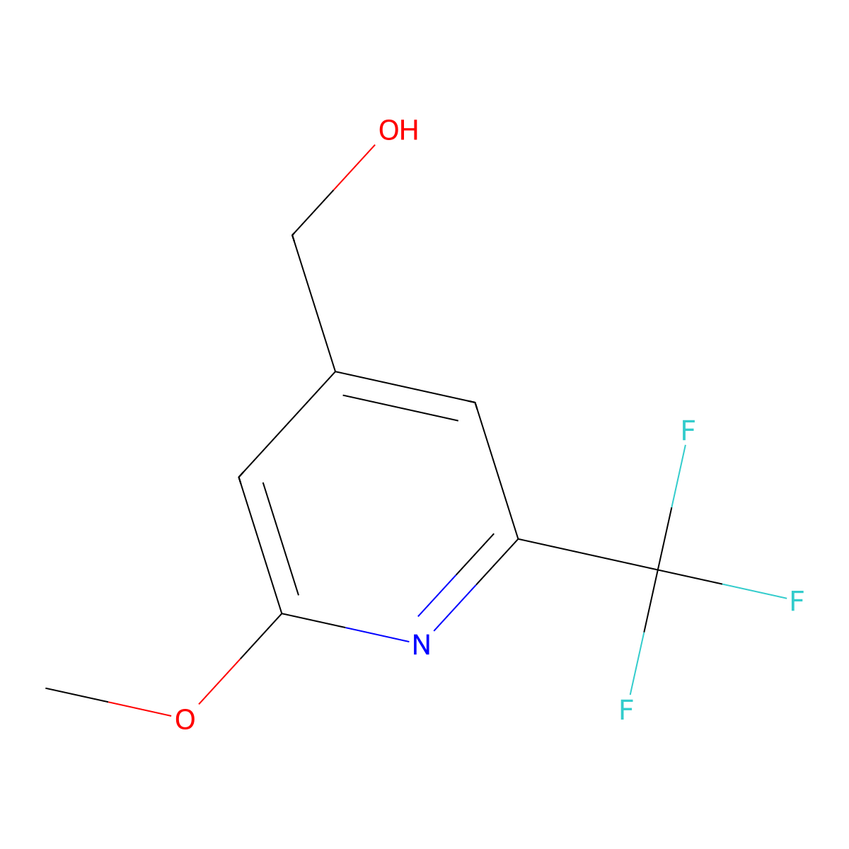 2-Methoxy-6-(trifluoromethyl)pyridine-4-methanol molecular structure, CAS 1227603-82-8