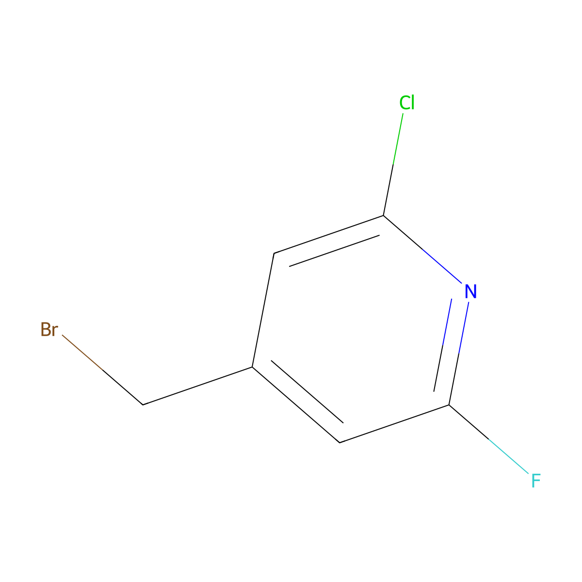 4-(Bromomethyl)-2-chloro-6-fluoropyridine molecular structure, CAS 1227603-89-5