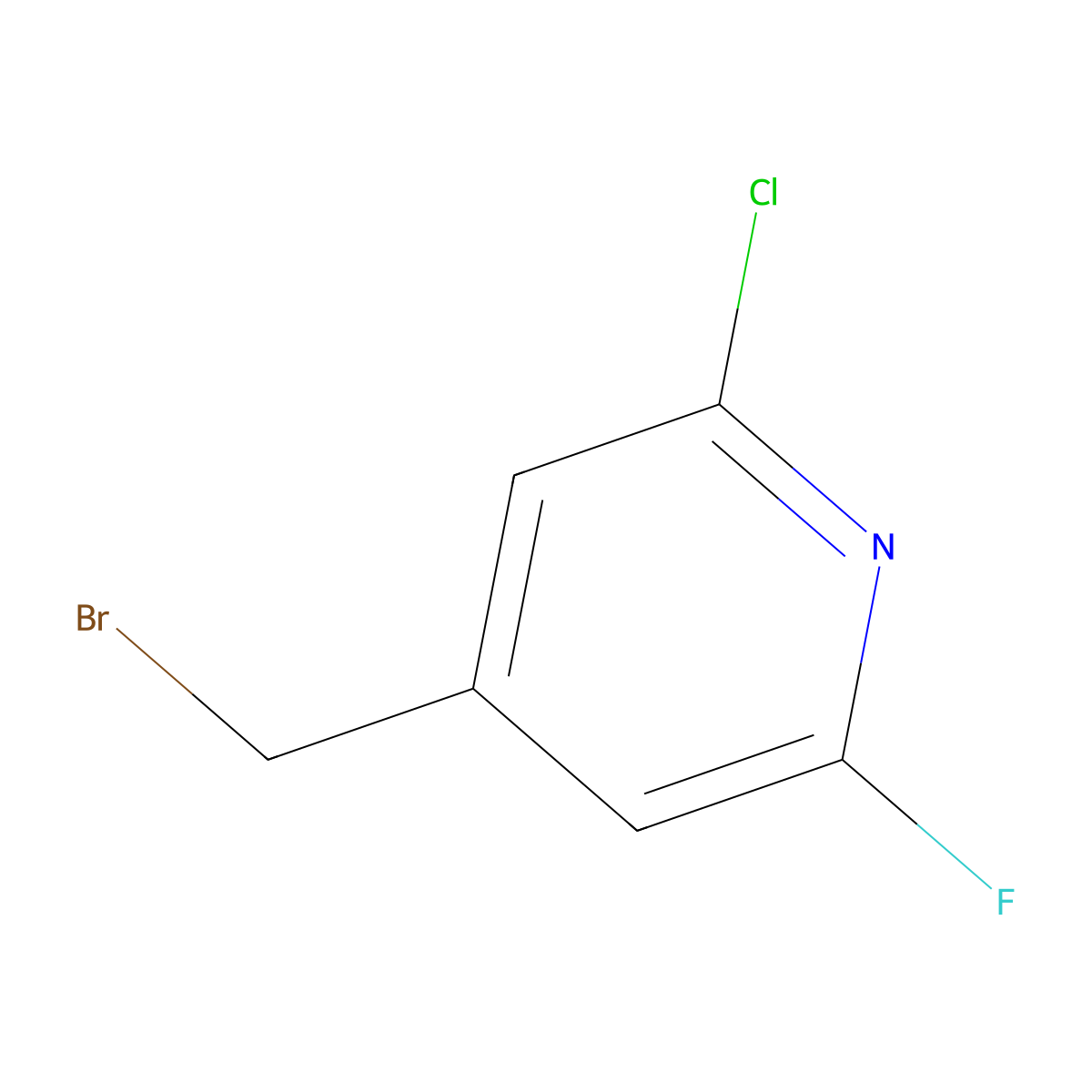 4-(Bromomethyl)-2-chloro-6-fluoropyridine molecular structure, CAS 1227603-89-5