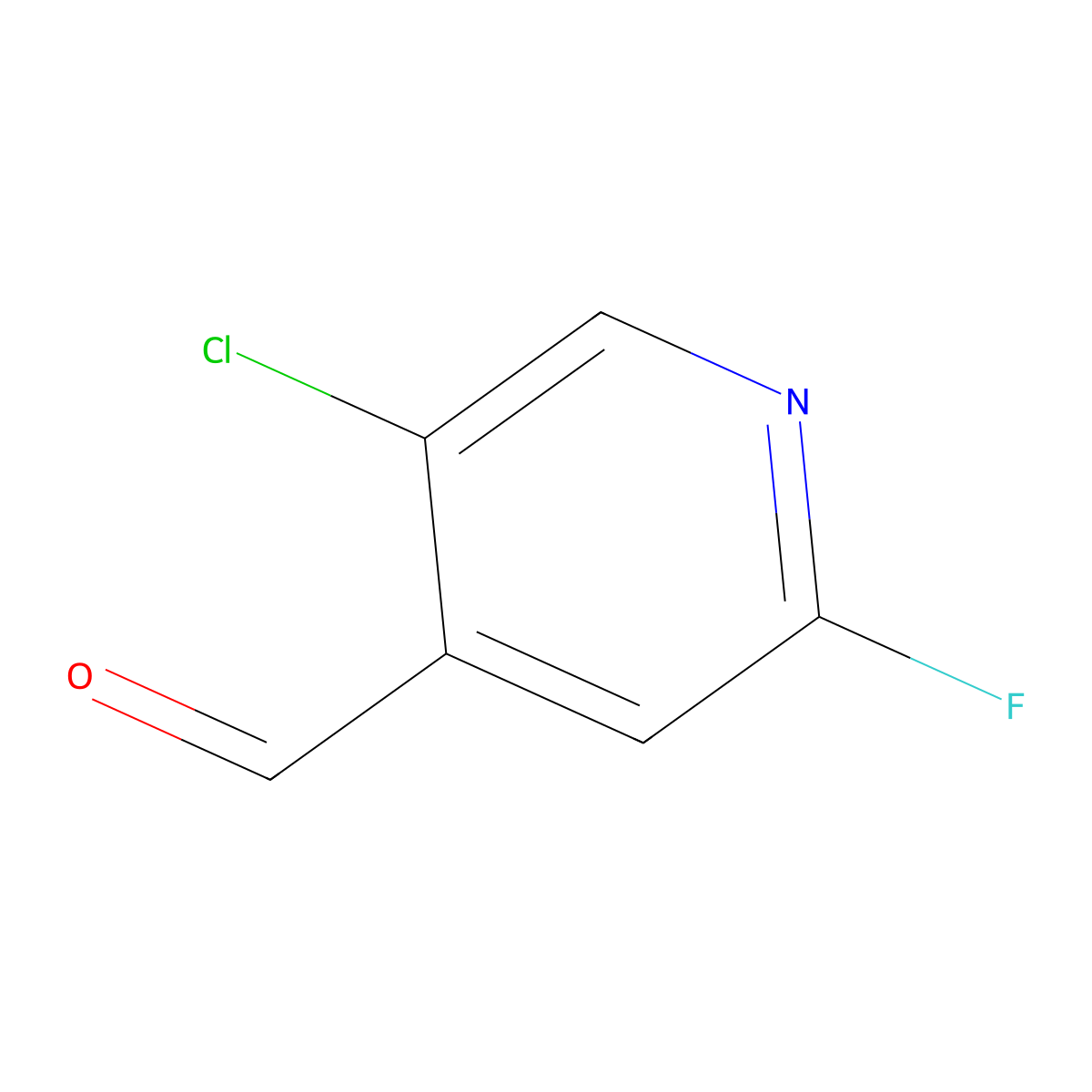 5-Chloro-2-fluoroisonicotinaldehyde molecular structure, CAS 1227603-95-3