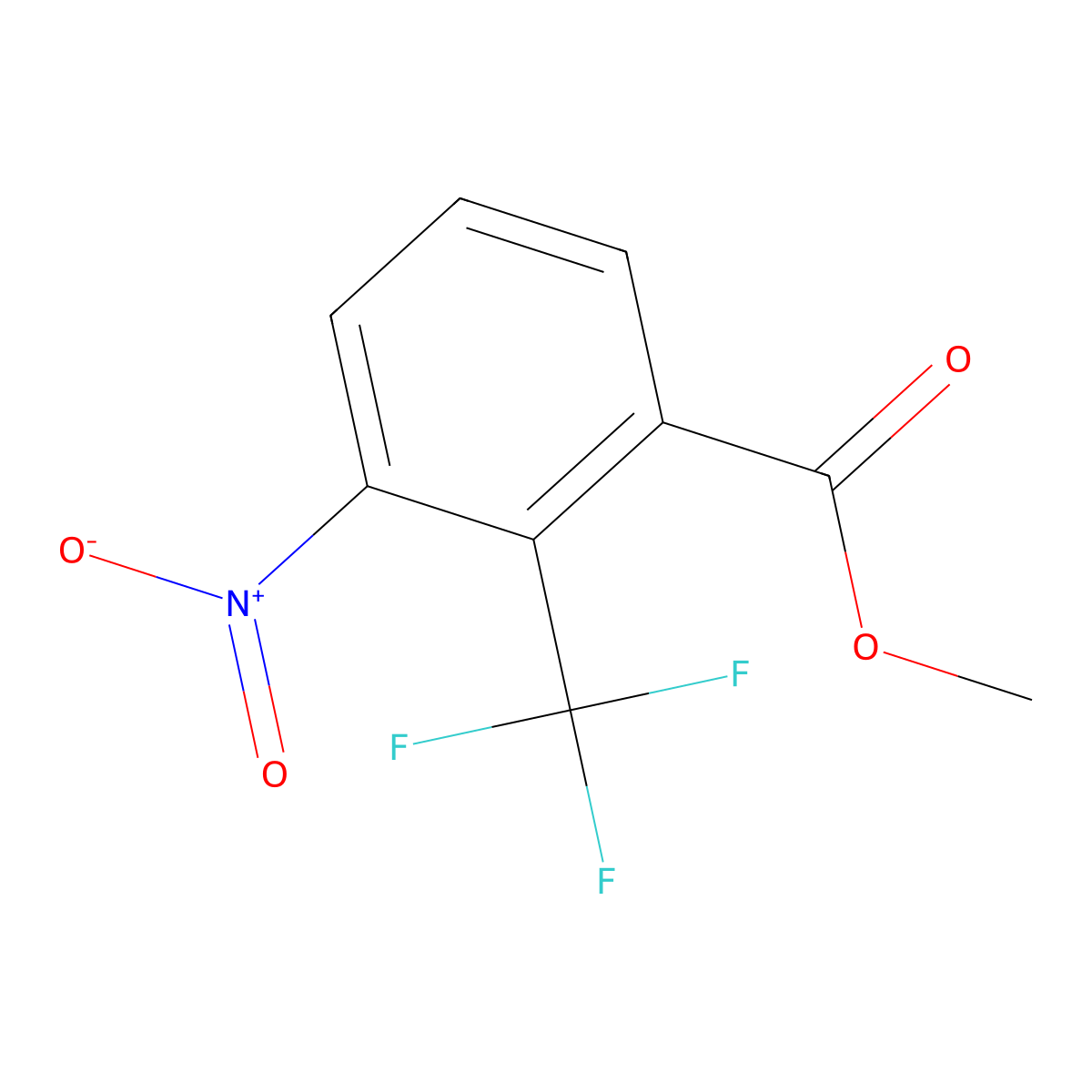 Methyl 3-nitro-2-(trifluoromethyl)benzoate molecular structure, CAS 1227603-96-4