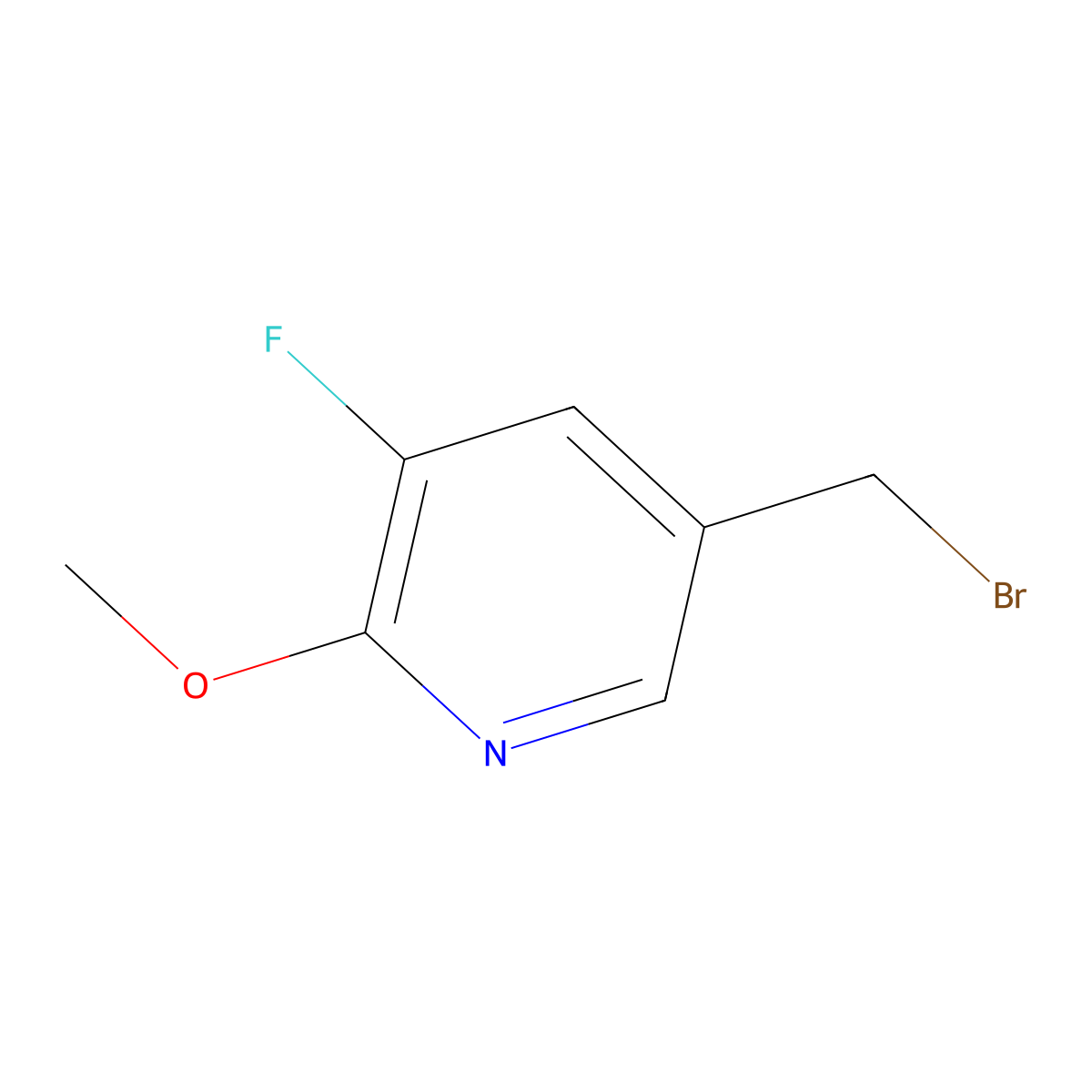 5-(Bromomethyl)-3-fluoro-2-methoxypyridine molecular structure, CAS 1227604-18-3