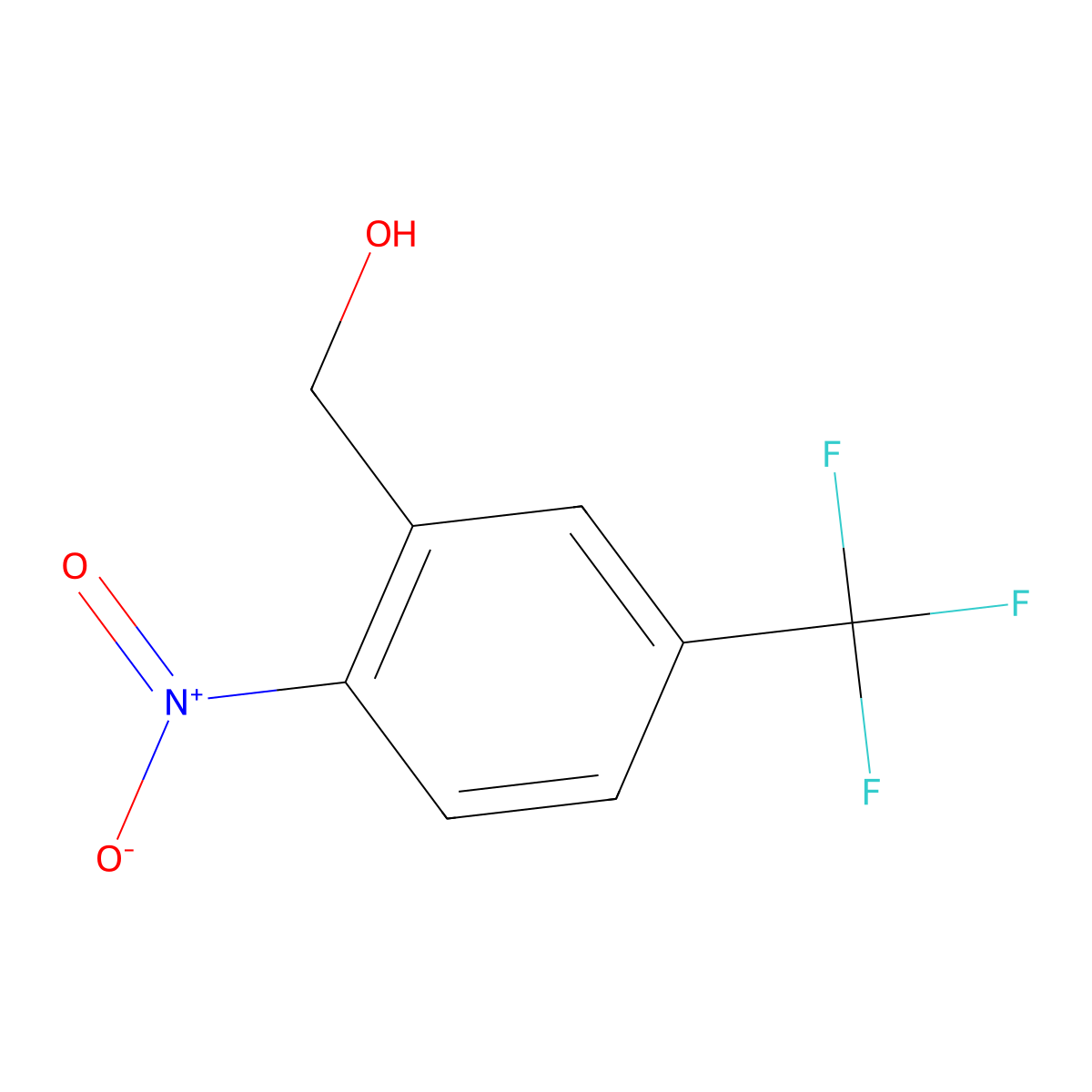 (2-Nitro-5-(trifluoromethyl)phenyl)methanol molecular structure, CAS 1227604-33-2