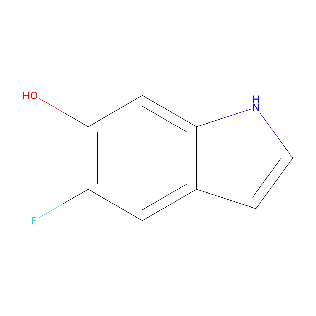 5-fluoro-1H-indol-6-ol molecular structure, CAS 1227604-90-1