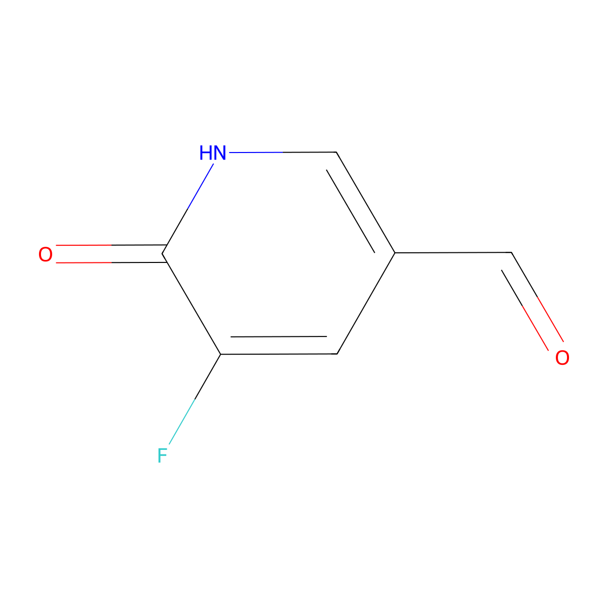 5-Fluoro-6-hydroxypyridine-3-carbaldehyde molecular structure, CAS 1227605-77-7
