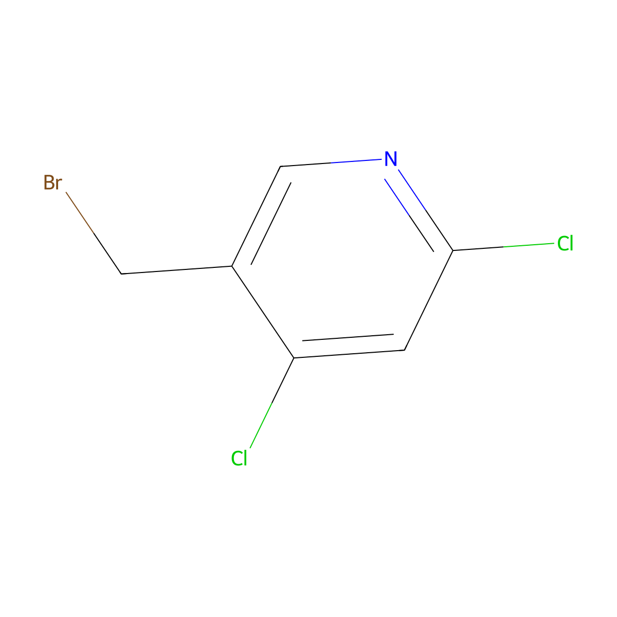 5-(Bromomethyl)-2,4-dichloropyridine molecular structure, CAS 1227606-01-0