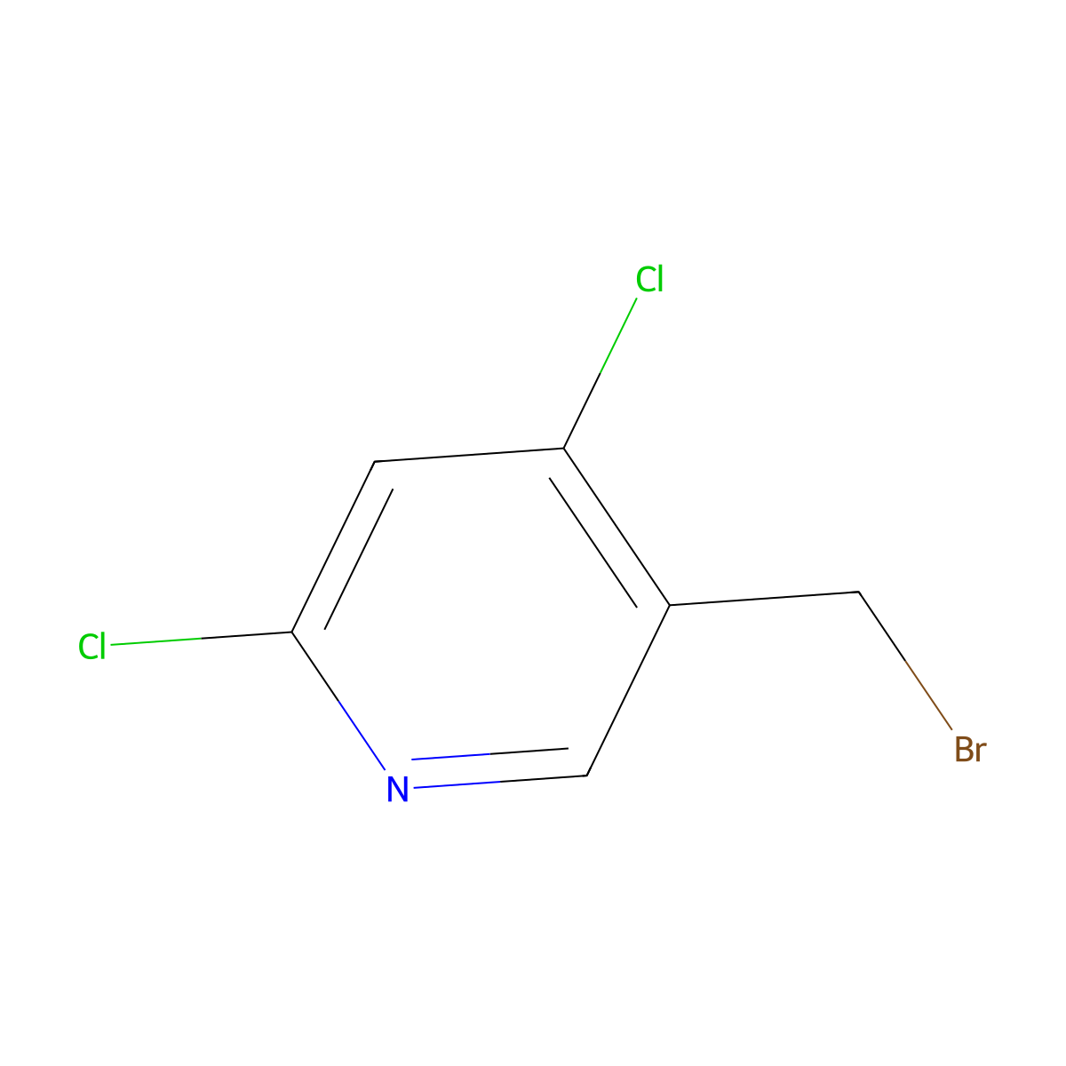 5-(Bromomethyl)-2,4-dichloropyridine molecular structure, CAS 1227606-01-0