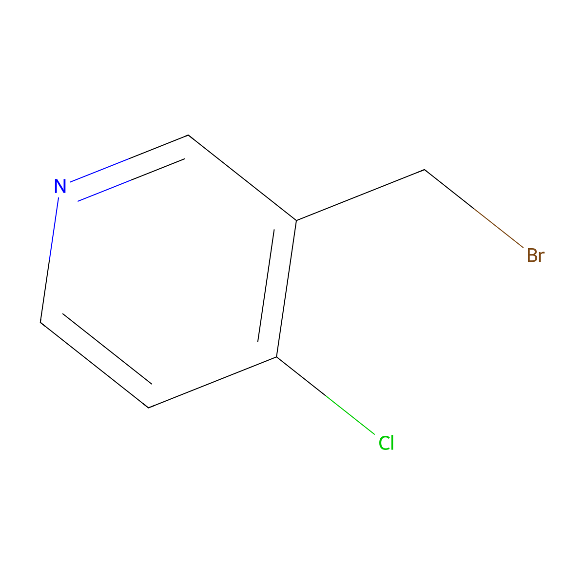 3-(Bromomethyl)-4-chloropyridine molecular structure, CAS 1227606-10-1