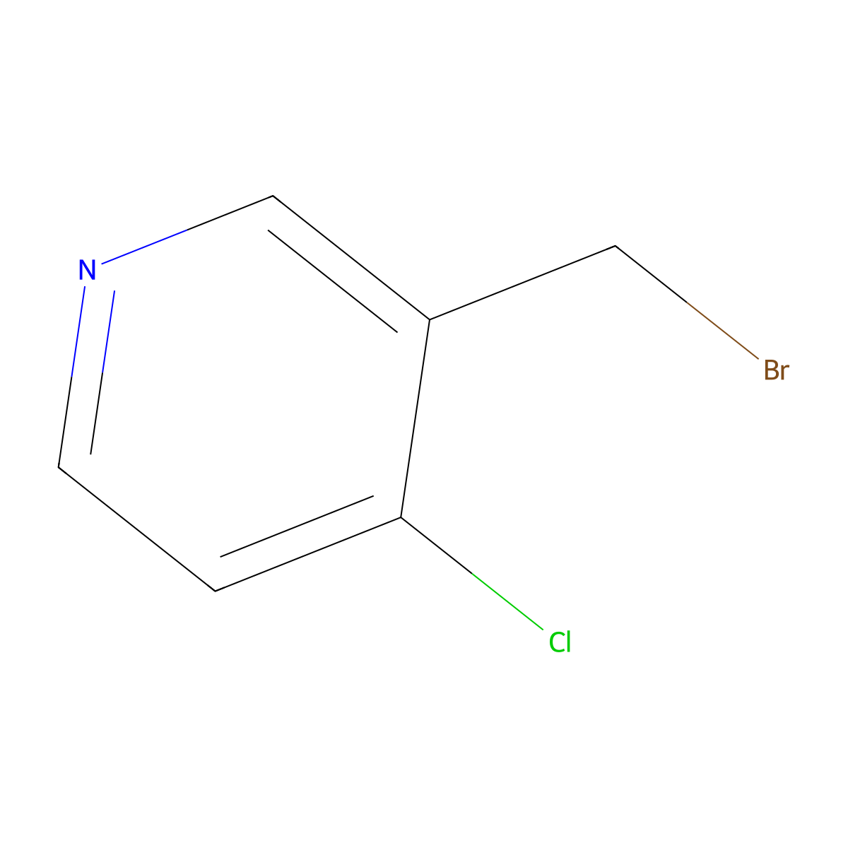 3-(Bromomethyl)-4-chloropyridine molecular structure, CAS 1227606-10-1