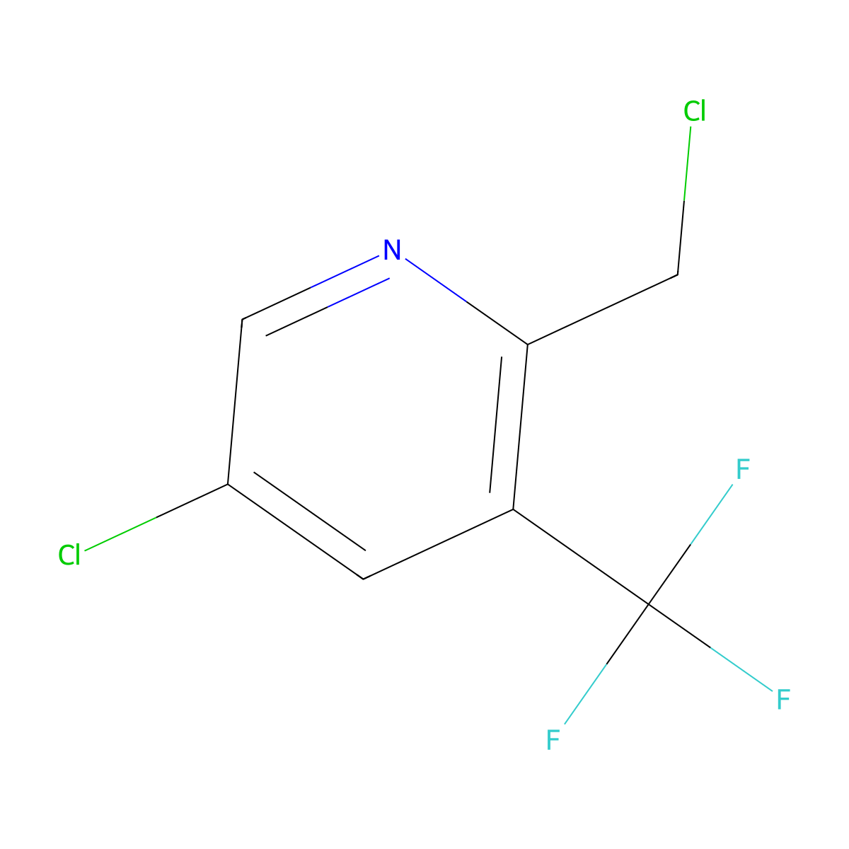 5-Chloro-2-(chloromethyl)-3-(trifluoromethyl)pyridine molecular structure, CAS 1227606-22-5