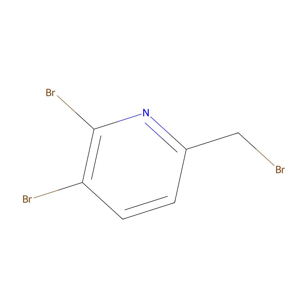 2,3-Dibromo-6-(bromomethyl)pyridine molecular structure, CAS 1227606-23-6