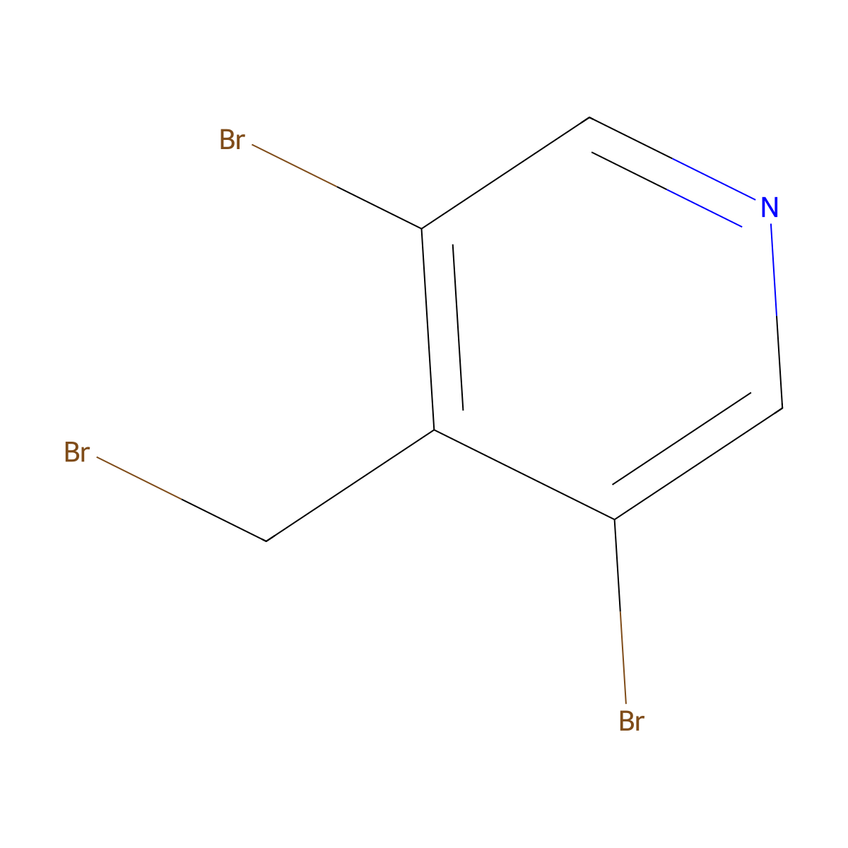 3,5-Dibromo-4-(bromomethyl)pyridine molecular structure, CAS 1227606-38-3