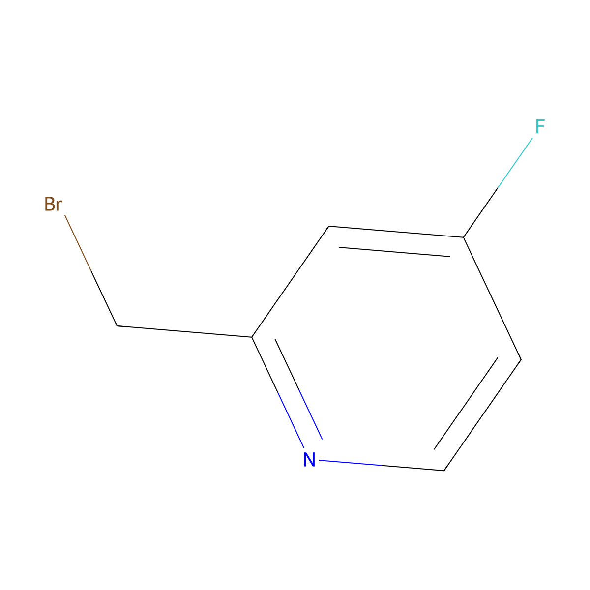 2-(Bromomethyl)-4-fluoropyridine molecular structure, CAS 1227606-51-0