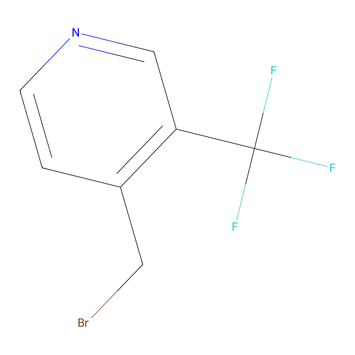 4-(Bromomethyl)-3-(trifluoromethyl)pyridine molecular structure, CAS 1227606-67-8