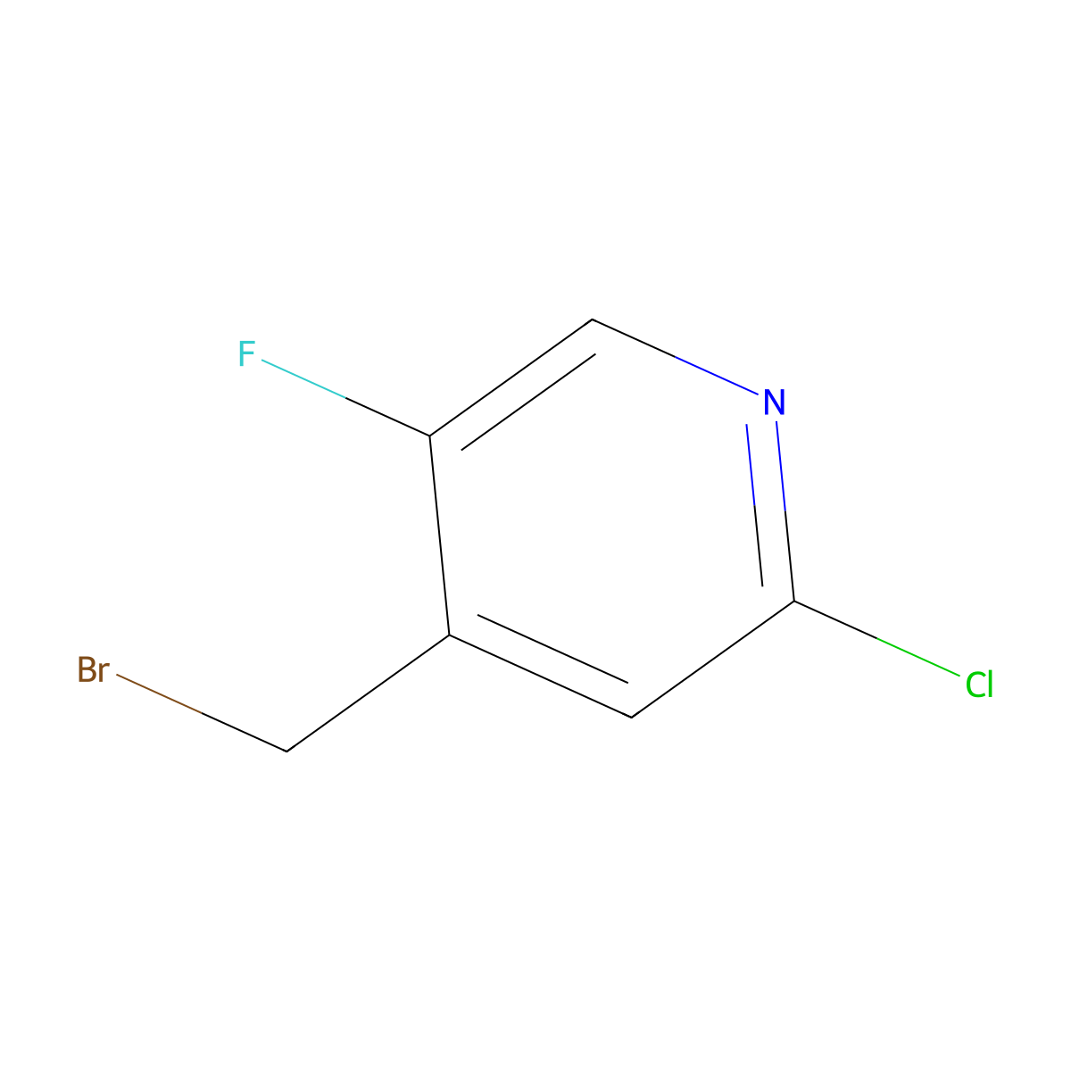 4-(Bromomethyl)-2-chloro-5-fluoropyridine molecular structure, CAS 1227606-93-0