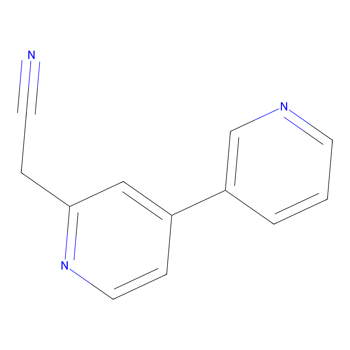 2-([3,4'-Bipyridin]-2'-yl)acetonitrile molecular structure, CAS 1227607-06-8