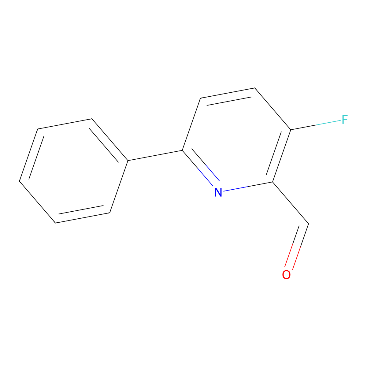 3-Fluoro-6-phenylpyridine-2-carbaldehyde molecular structure, CAS 1227607-37-5