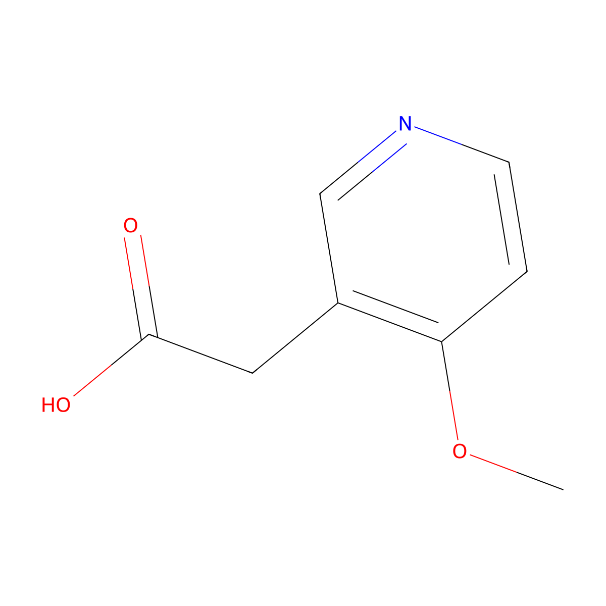 2-(4-Methoxypyridin-3-yl)acetic acid molecular structure, CAS 1227607-90-0