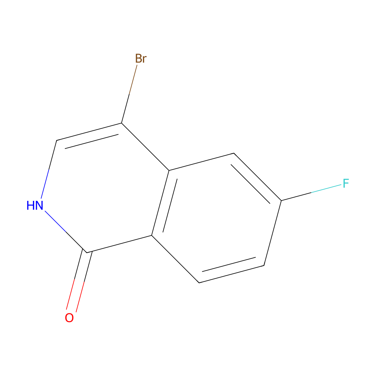 4-Bromo-6-fluoro-1,2-dihydroisoquinolin-1-one molecular structure, CAS 1227607-99-9