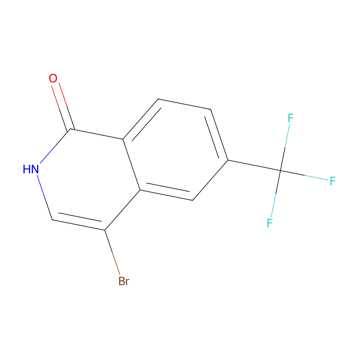 4-bromo-6-(trifluoromethyl)isoquinolin-1(2H)-one molecular structure, CAS 1227608-00-5